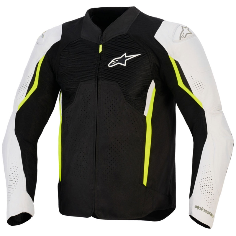Alpinestars AST V3 Air motoros kabát fehér-fluo sárga-fekete