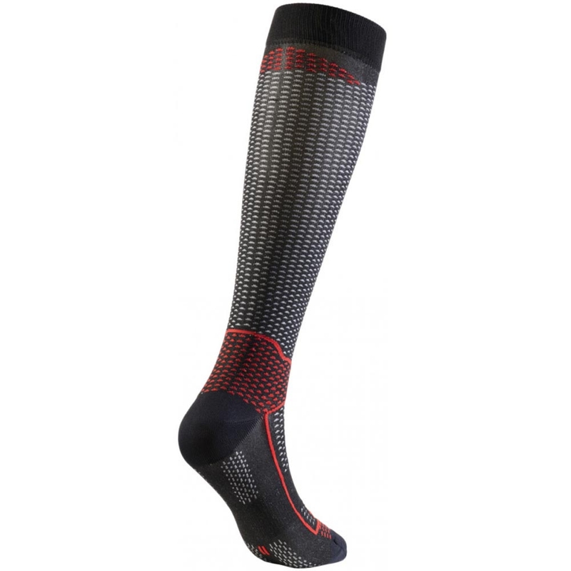 SIXS LONG V3 funkcionális térdzokni fekete carbon-piros