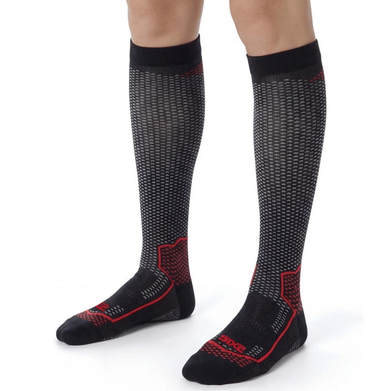 SIXS LONG V3 funkcionális térdzokni fekete carbon-piros