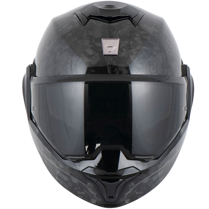 Scorpion EXO-TECH EVO ONYX CARBON Solid hátrahajtható állú bukósisak fekete