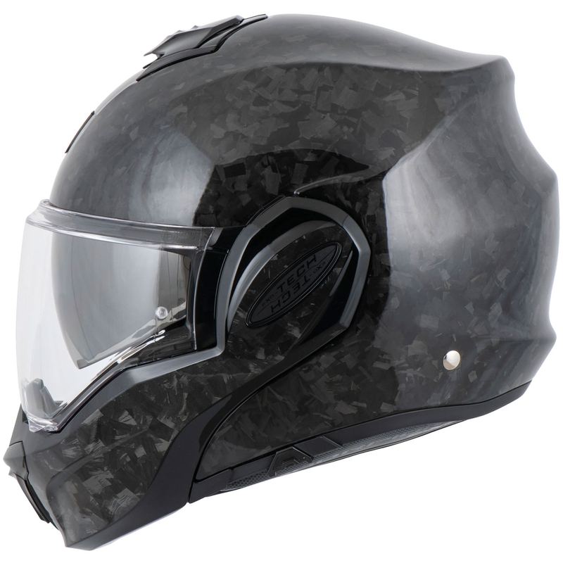 Scorpion EXO-TECH EVO ONYX CARBON Solid hátrahajtható állú bukósisak fekete