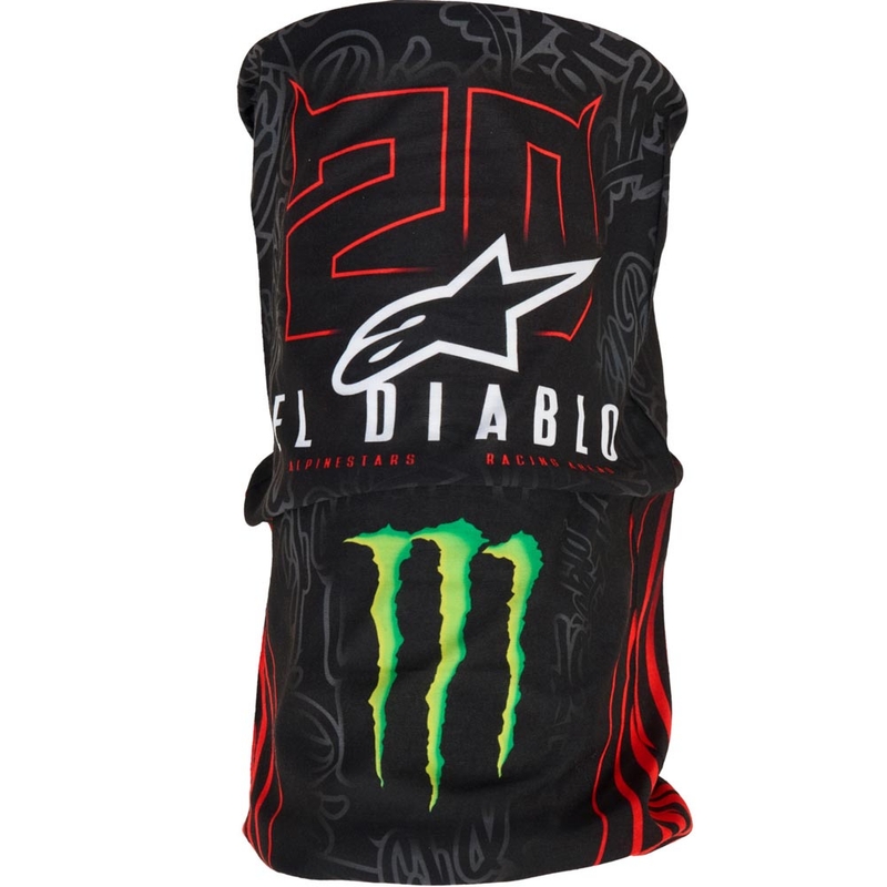 Alpinestars FQ20 Monster kollekciós nyakmelegítő fekete-fluo piros-kék-zöld