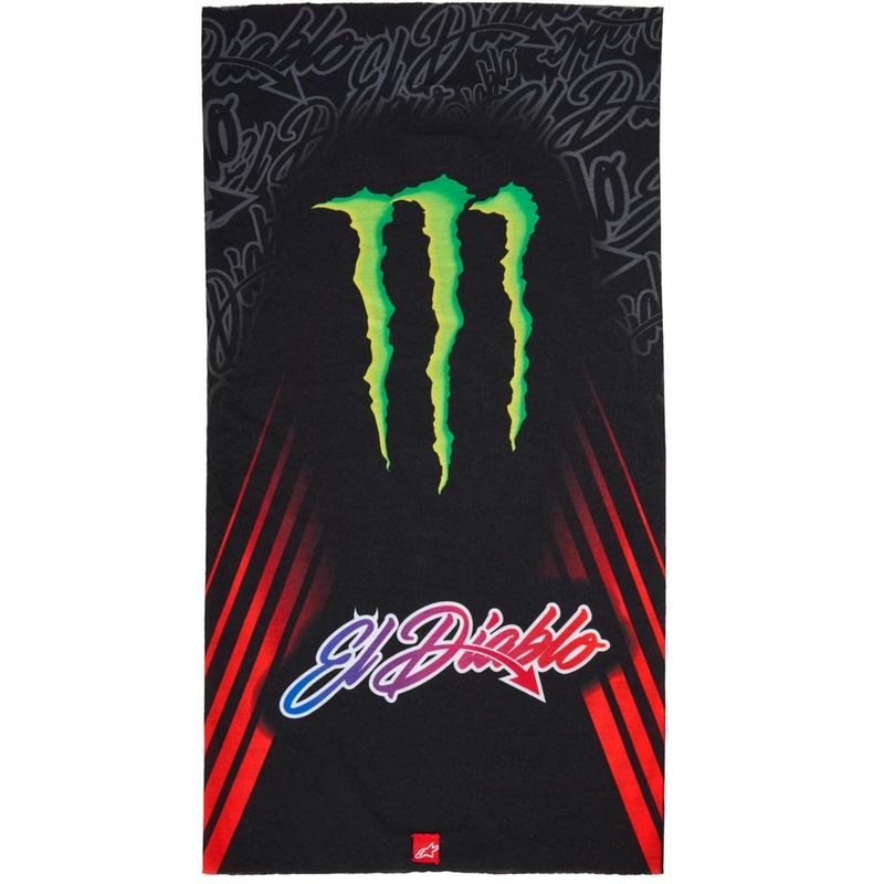 Alpinestars FQ20 Monster kollekciós nyakmelegítő fekete-fluo piros-kék-zöld