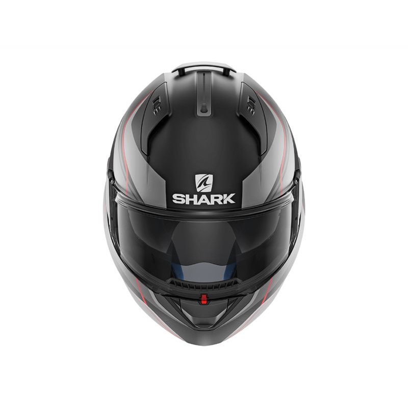 Flip sisak SHARK EVO-ONE 2 Krono Mat fekete-szürke-piros akció kiárusítás