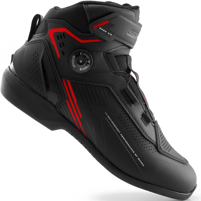 Shima Enzo Air motoros cipő fekete-piros