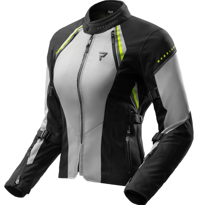 Rebelhorn Swift női motoros kabát világosszürke-fluo sárga