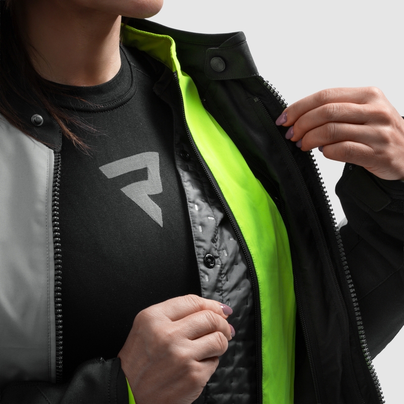 Rebelhorn Swift női motoros kabát világosszürke-fluo sárga