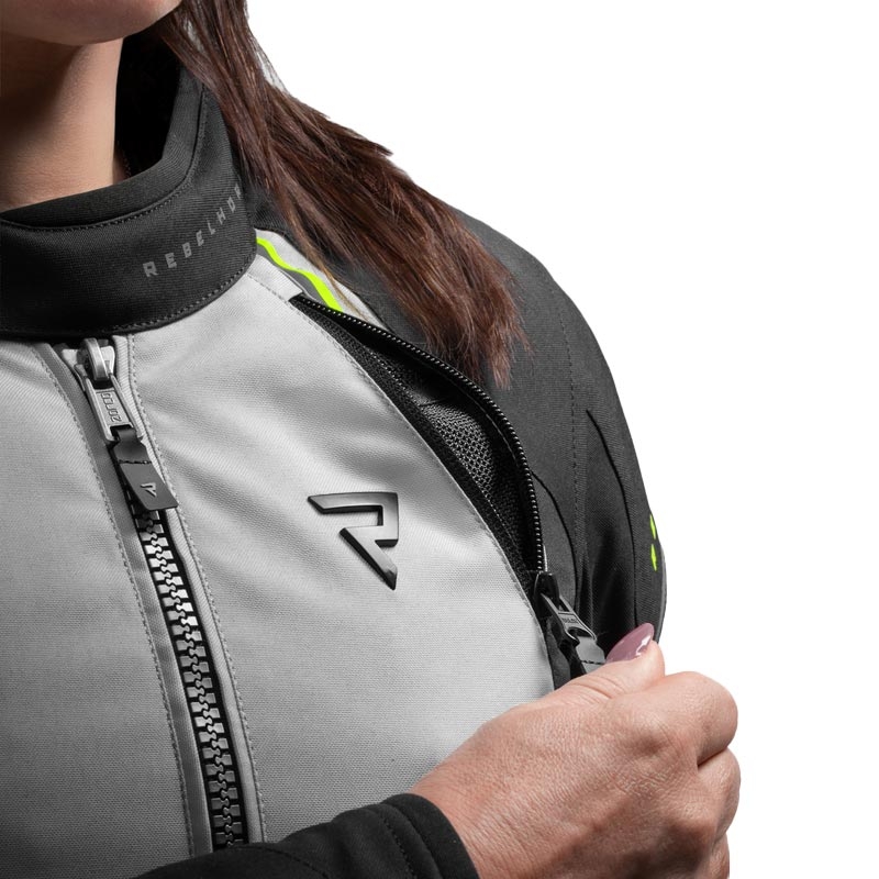 Rebelhorn Swift női motoros kabát világosszürke-fluo sárga