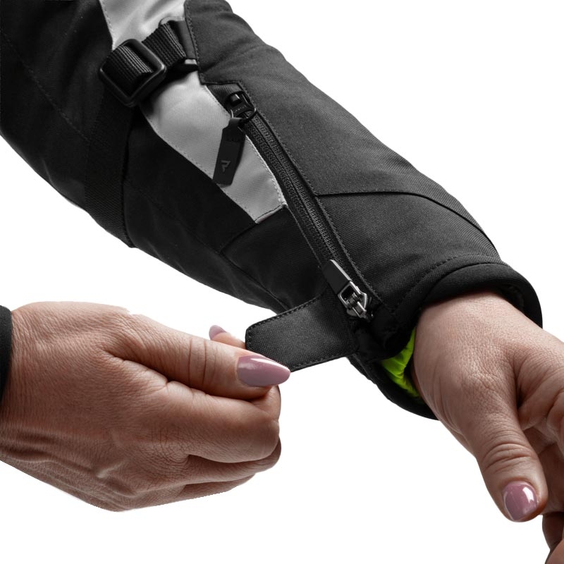 Rebelhorn Swift női motoros kabát világosszürke-fluo sárga