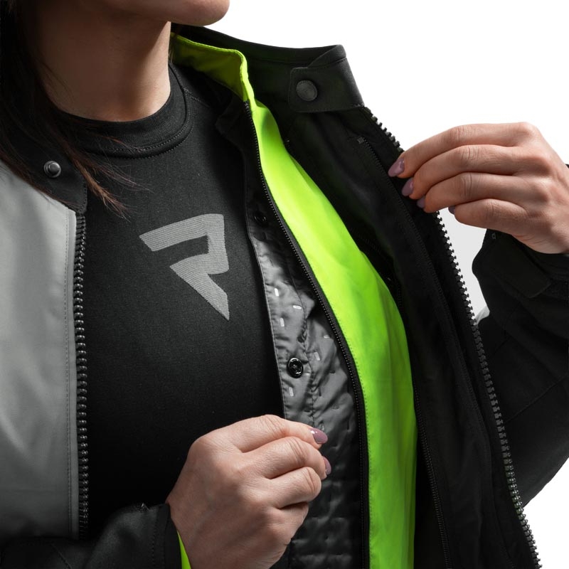Rebelhorn Swift női motoros kabát világosszürke-fluo sárga