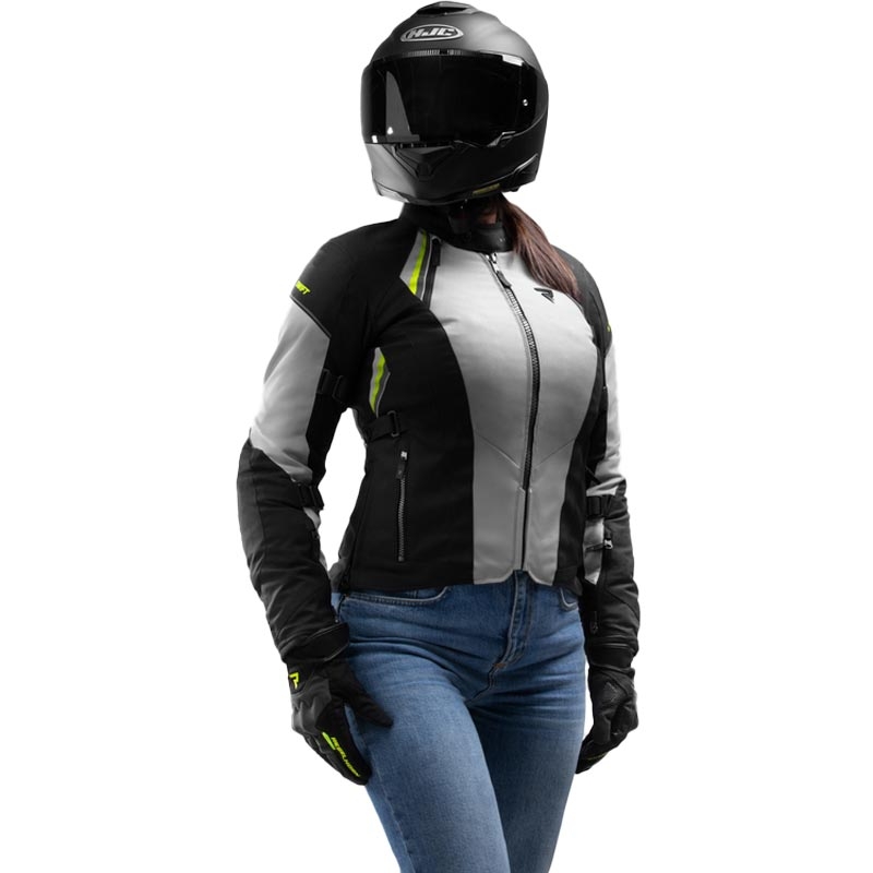 Rebelhorn Swift női motoros kabát világosszürke-fluo sárga