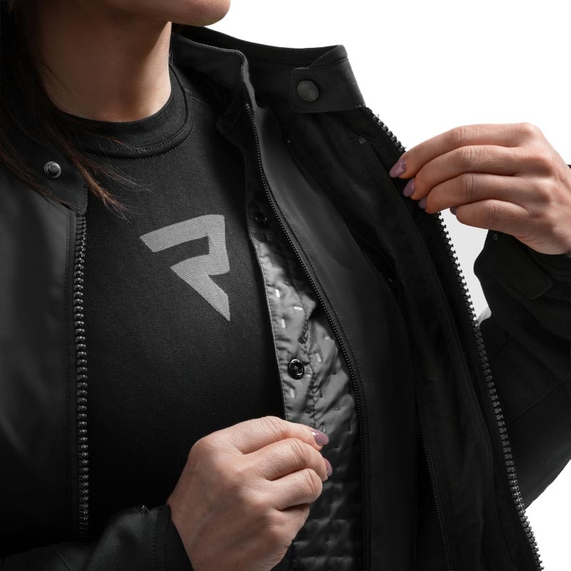 Rebelhorn Swift női motoros kabát fekete-szürke-rózsaszín