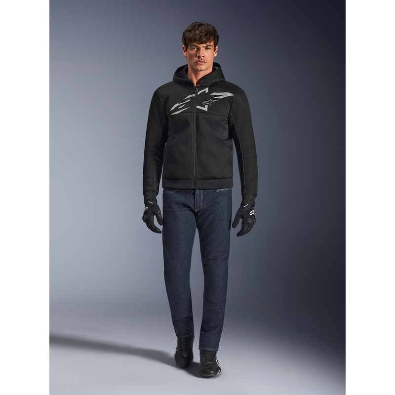 Alpinestars Chrome Superairflow motoros pulóver fekete-sötétszürke-fehér