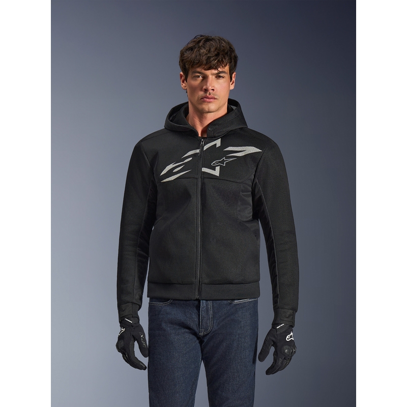 Alpinestars Chrome Superairflow motoros pulóver fekete-sötétszürke-fehér