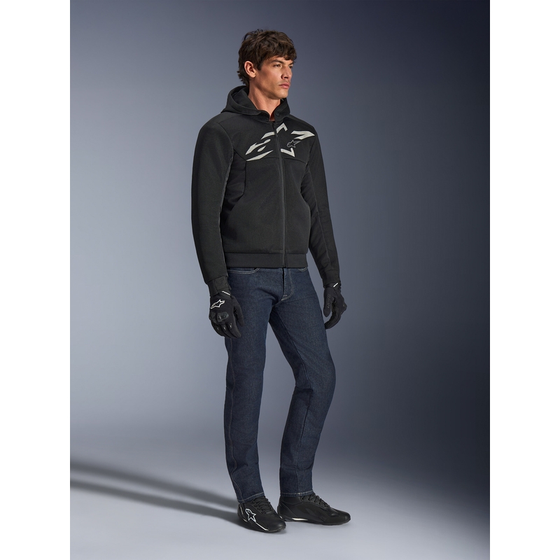 Alpinestars Chrome Superairflow motoros pulóver fekete-sötétszürke-fehér
