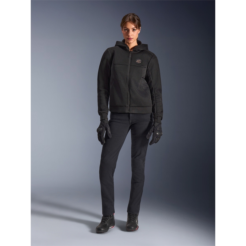Dámská mikina na motorku Alpinestars Stella Chrome Superairflow černo-měděná