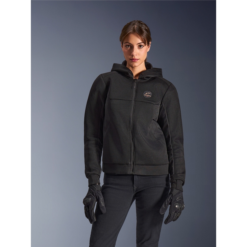 Dámská mikina na motorku Alpinestars Stella Chrome Superairflow černo-měděná