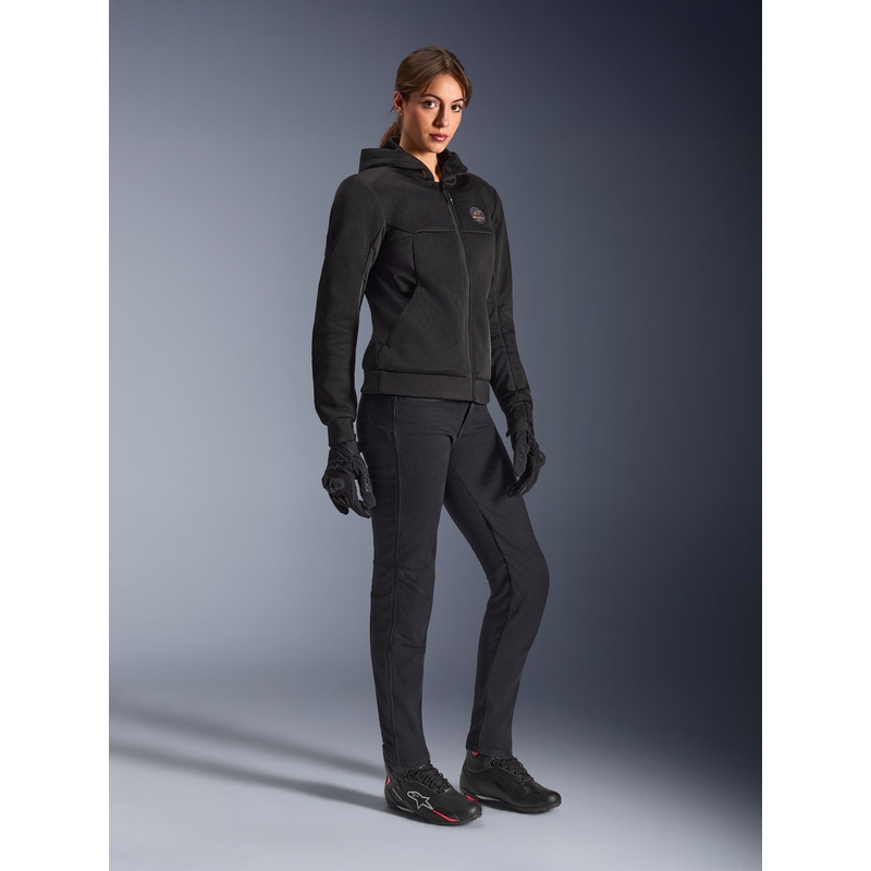 Dámská mikina na motorku Alpinestars Stella Chrome Superairflow černo-měděná