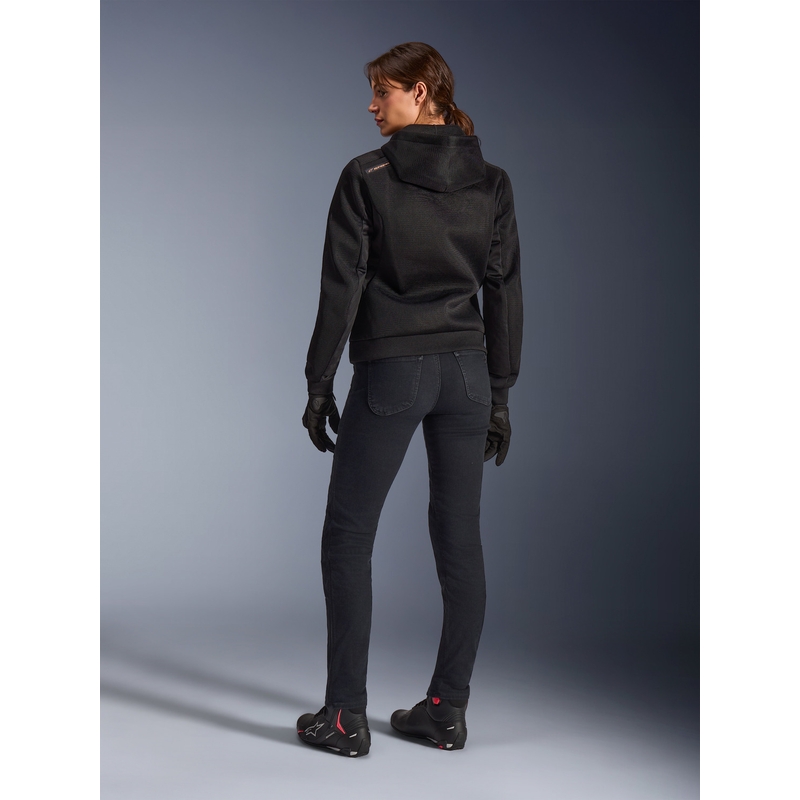 Dámská mikina na motorku Alpinestars Stella Chrome Superairflow černo-měděná