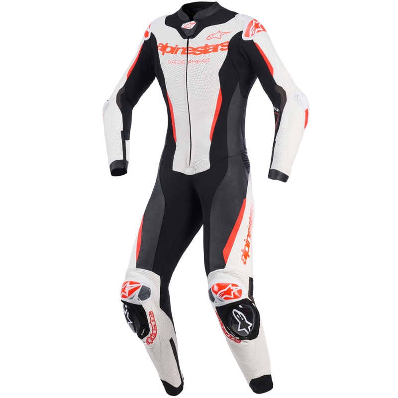 Alpinestars Stella GP-R7 női egyrészes motoros bőroverál fehér-fluo piros-fekete