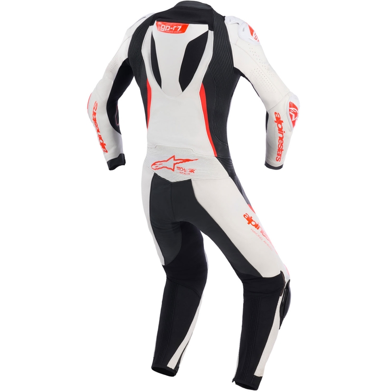 Alpinestars Stella GP-R7 női egyrészes motoros bőroverál fehér-fluo piros-fekete