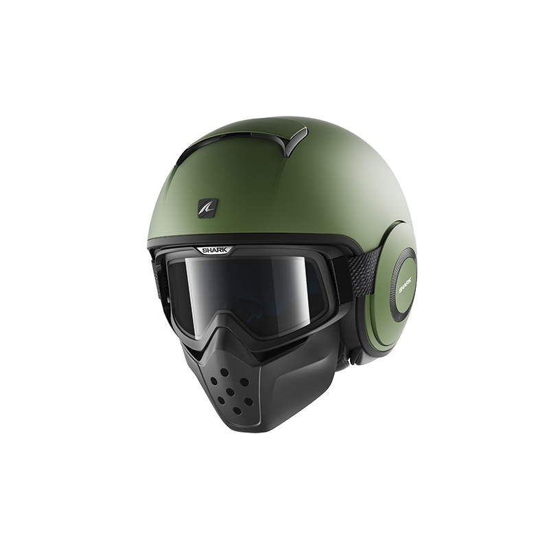 Nyitott sisak SHARK DRAK Blank Mat zöld