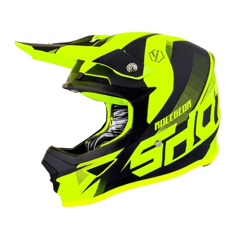 Motocross sisak Shot Ultimate fekete-fluo sárga