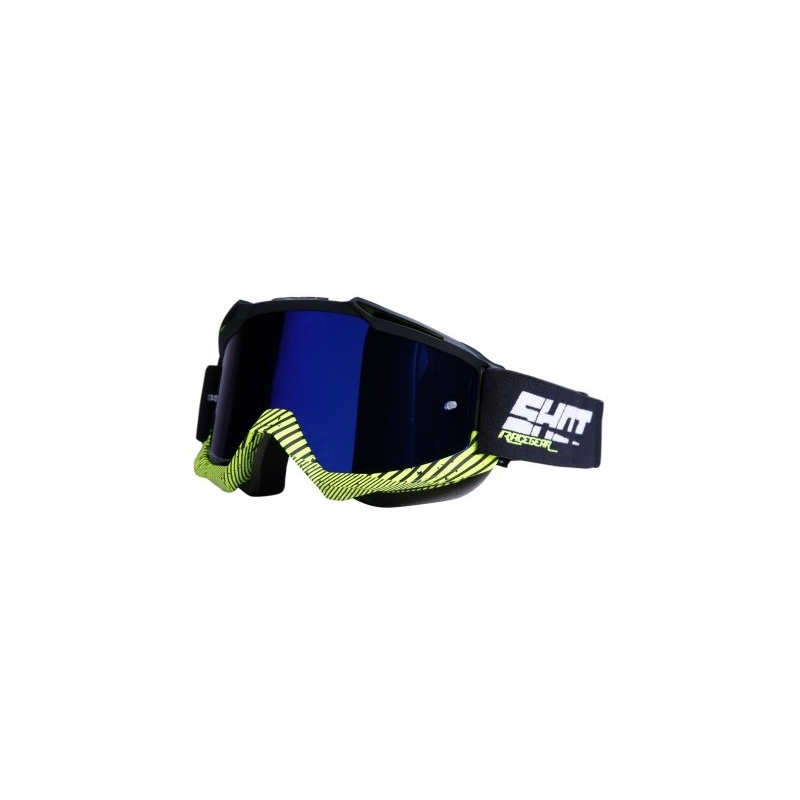 Motocross szemüveg Shot Iris Zone fekete-fluo sárga