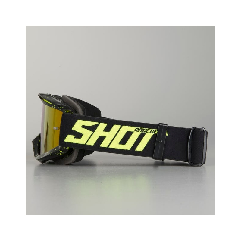 Motocross szemüveg Shot Iris Scratch fekete-fluo sárga