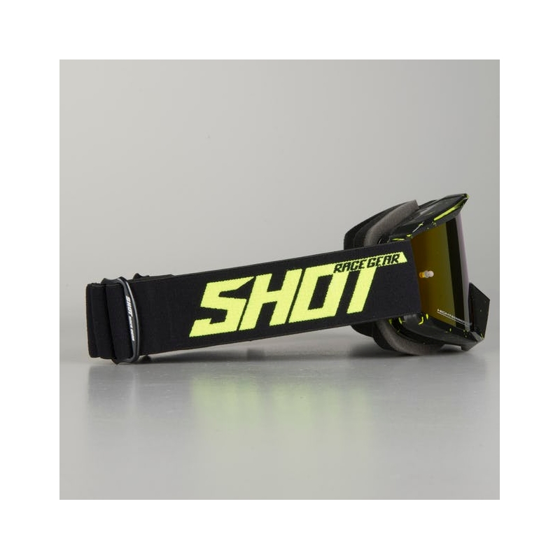 Motocross szemüveg Shot Iris Scratch fekete-fluo sárga