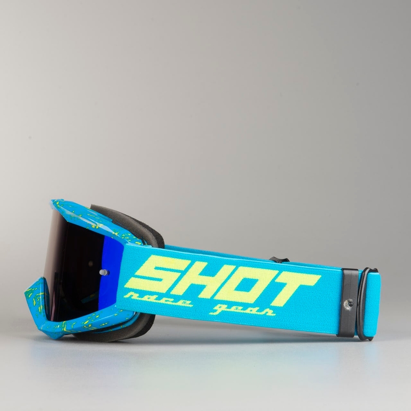 Motocross szemüveg Shot Iris Scratch kék-fluo sárga eladás kiárusítás