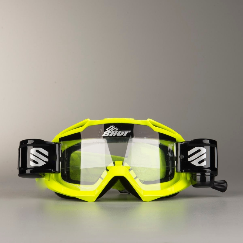 Motocross szemüveg lőtt roham roll-off fluo sárga