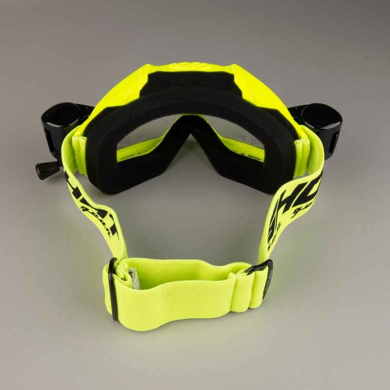 Motocross szemüveg lőtt roham roll-off fluo sárga