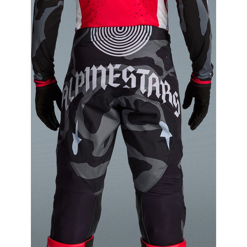 Alpinestars Techstar limitált kiadás Beast Coast motokrossz nadrág szürke-fekete-narancssárga