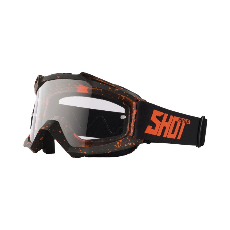 Motocross szemüveg lőtt támadás csepp Fluo Narancs