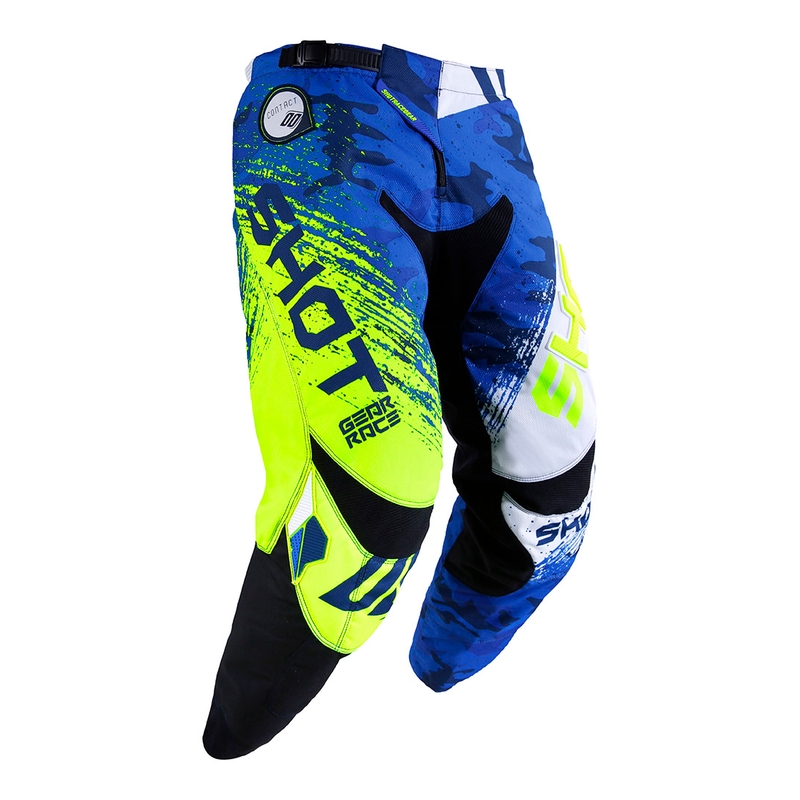 Motocross nadrág Shot CONTACT Counter kék-fluo sárga