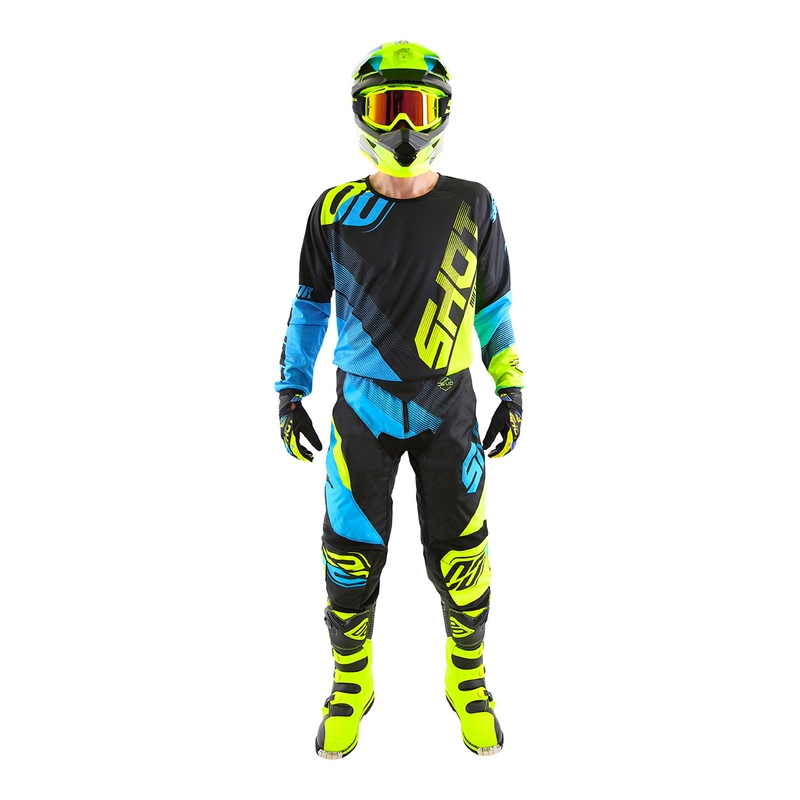 Motocross nadrág lőtte a DEVO Ultimate Blue-Fluo sárga eladást kiárusítás