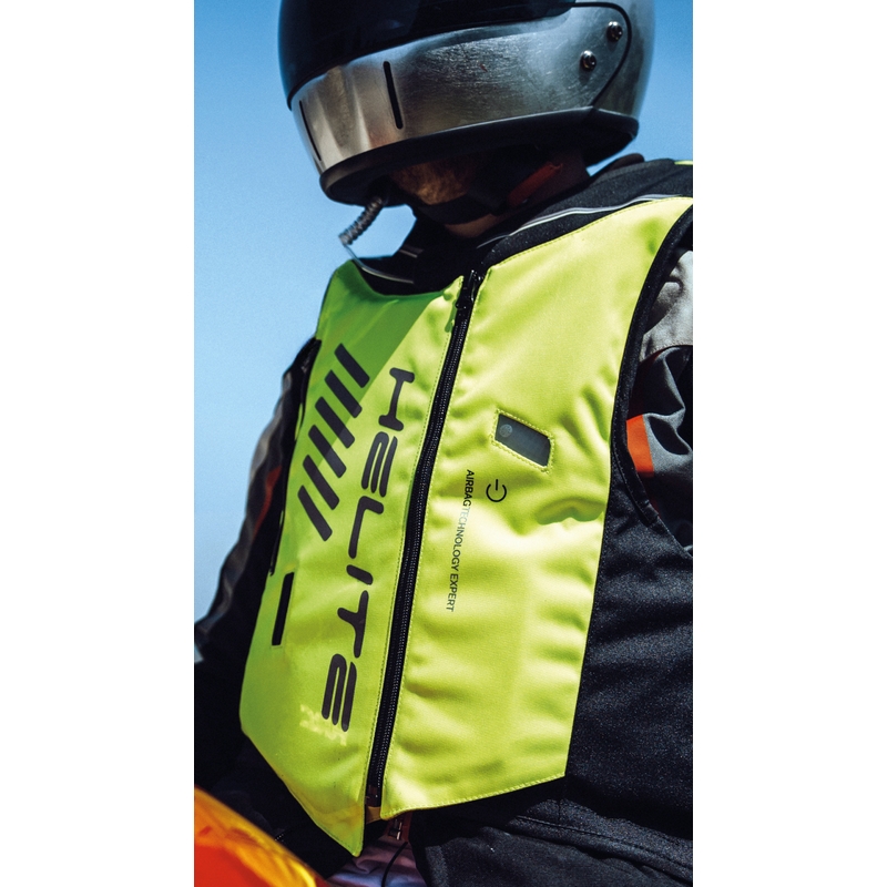 Helite Double Turtle Hivis légzsák mellény zöld-sárga