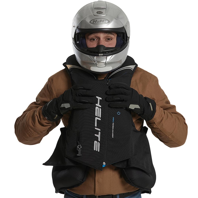 Helite Double Turtle Hivis légzsák mellény zöld-sárga