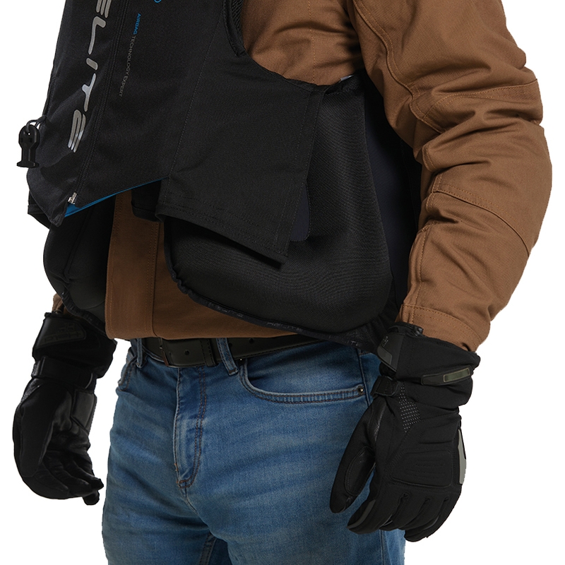 Helite Double Turtle Hivis légzsák mellény zöld-sárga