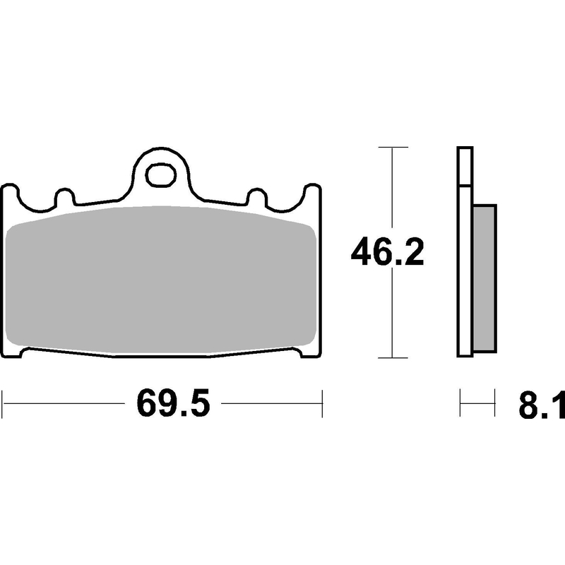 Fékbetét BREMBO CC ROAD