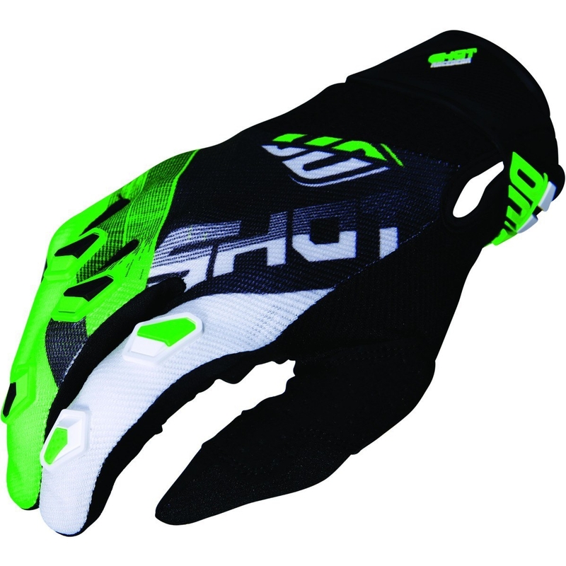 Motocross kesztyűk Shot DEVO Ultimate fekete fluo zöld