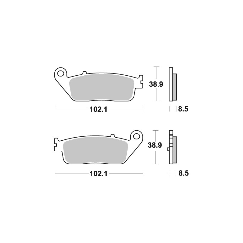 Fékbetét BREMBO CC SCOOTER részére KYMCO Xciting 500 2004-2015, KYMCO Xciting 400 / S / VS 2012-2014