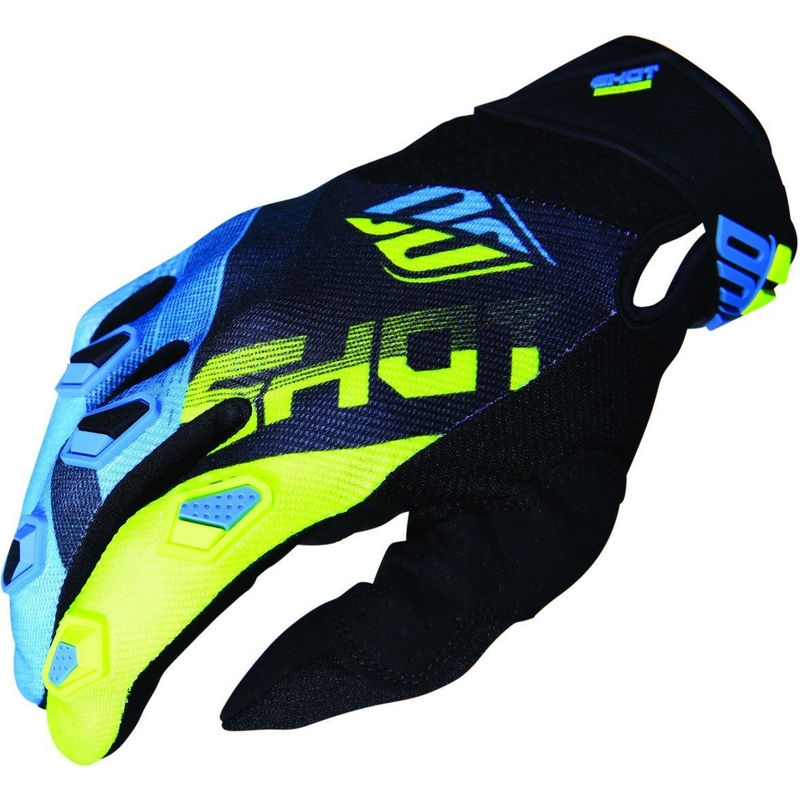 Motocross kesztyűs lövés DEVO Ultimate kék-fluo sárga eladás kiárusítás