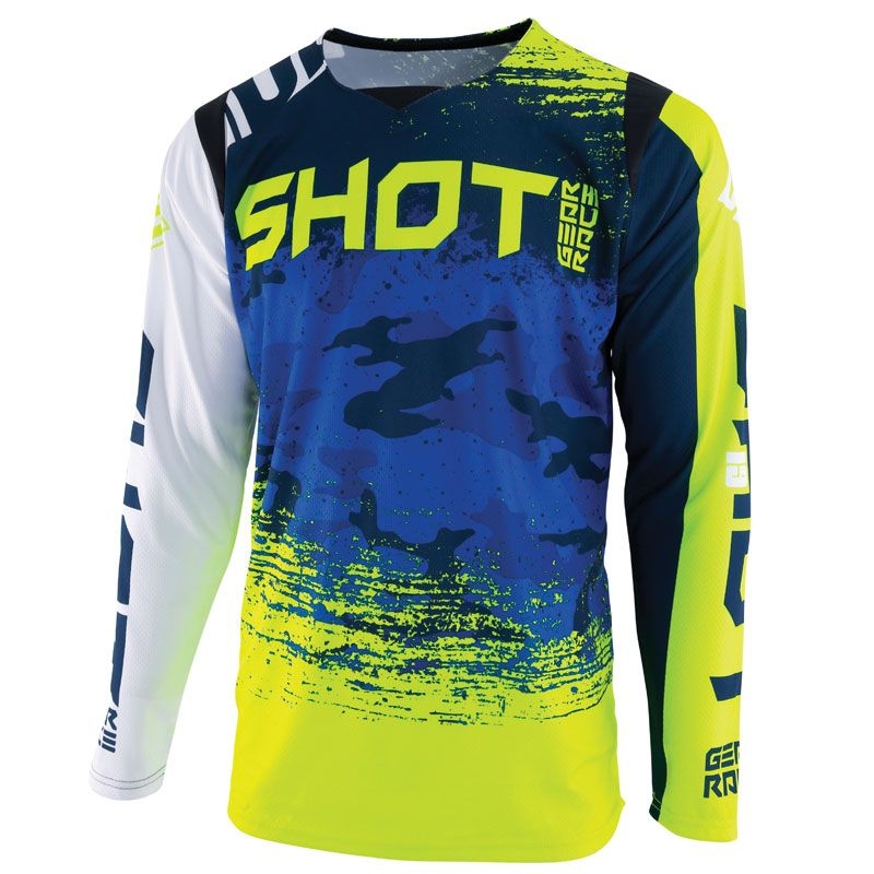 Motocross mez Shot CONTACT Counter kék-fluo sárga