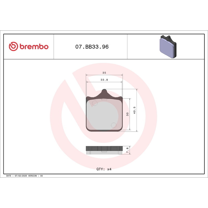 Fékbetét BREMBO GENUINE