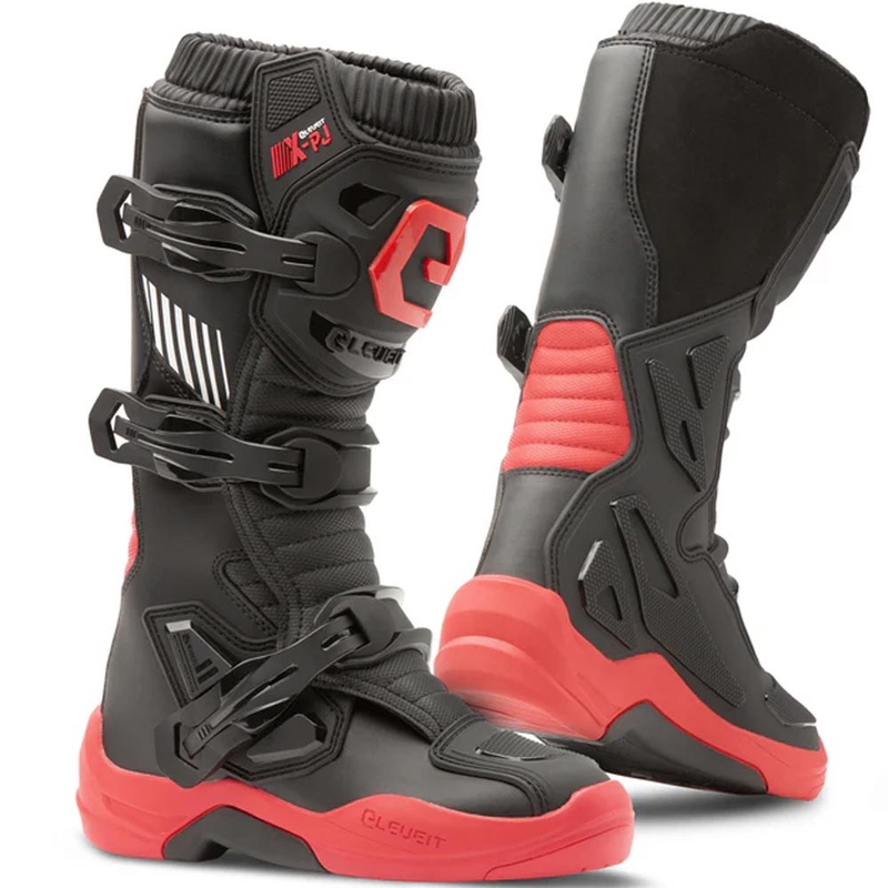 Eleveit X-Peak gyerek motokrossz csizma fekete-piros