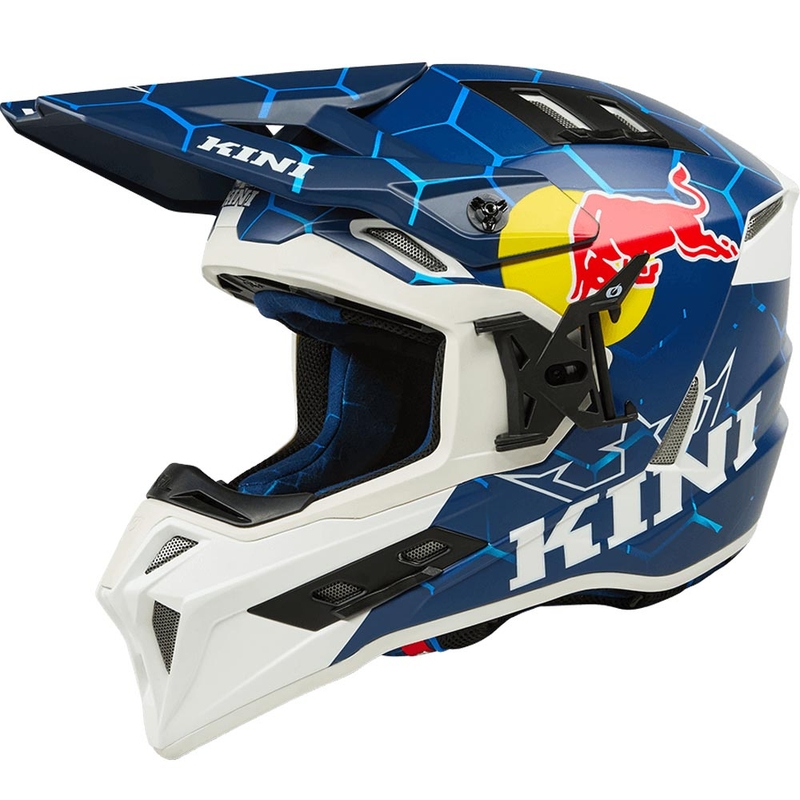 KINI Red Bull EXC motokrossz bukósisak kék-fehér