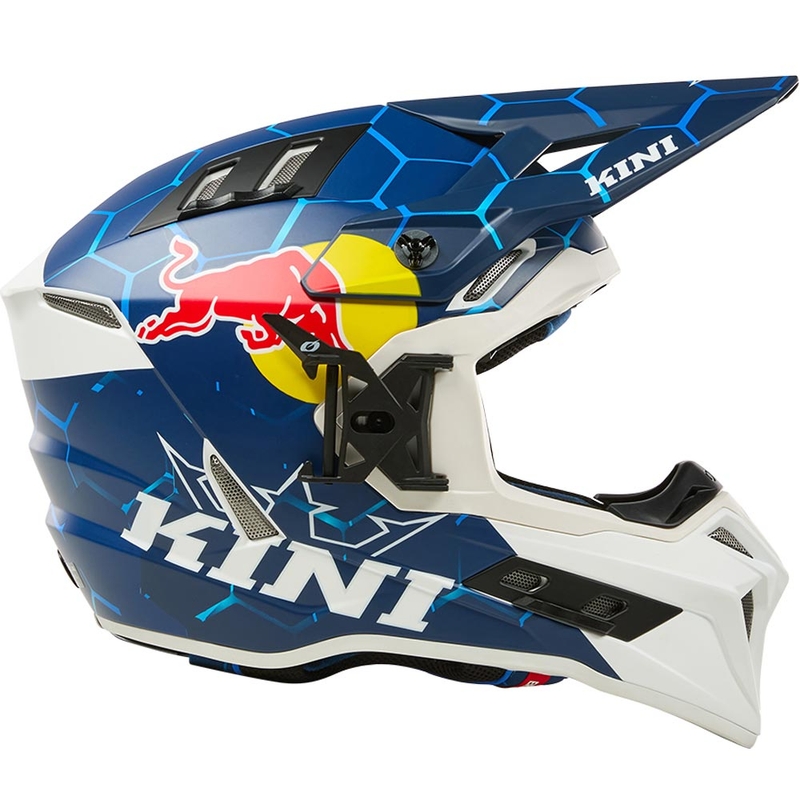 KINI Red Bull EXC motokrossz bukósisak kék-fehér