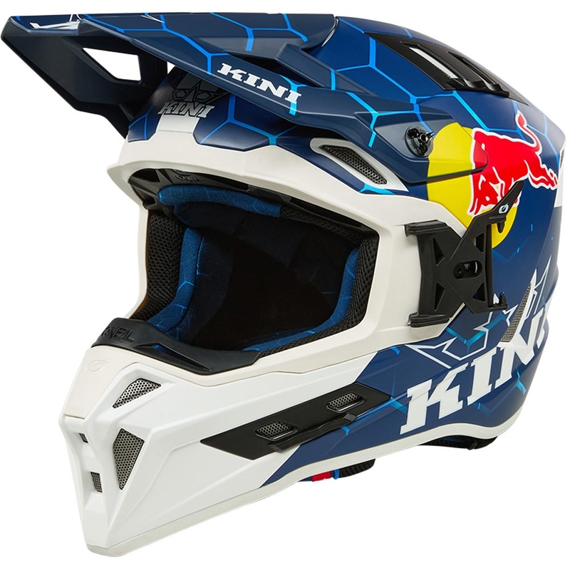 KINI Red Bull EXC motokrossz bukósisak kék-fehér
